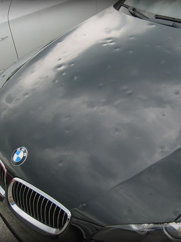 photo of dent hail damage